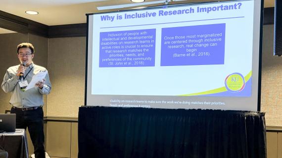 Ryan Henley Presenting on Inclusive Research
